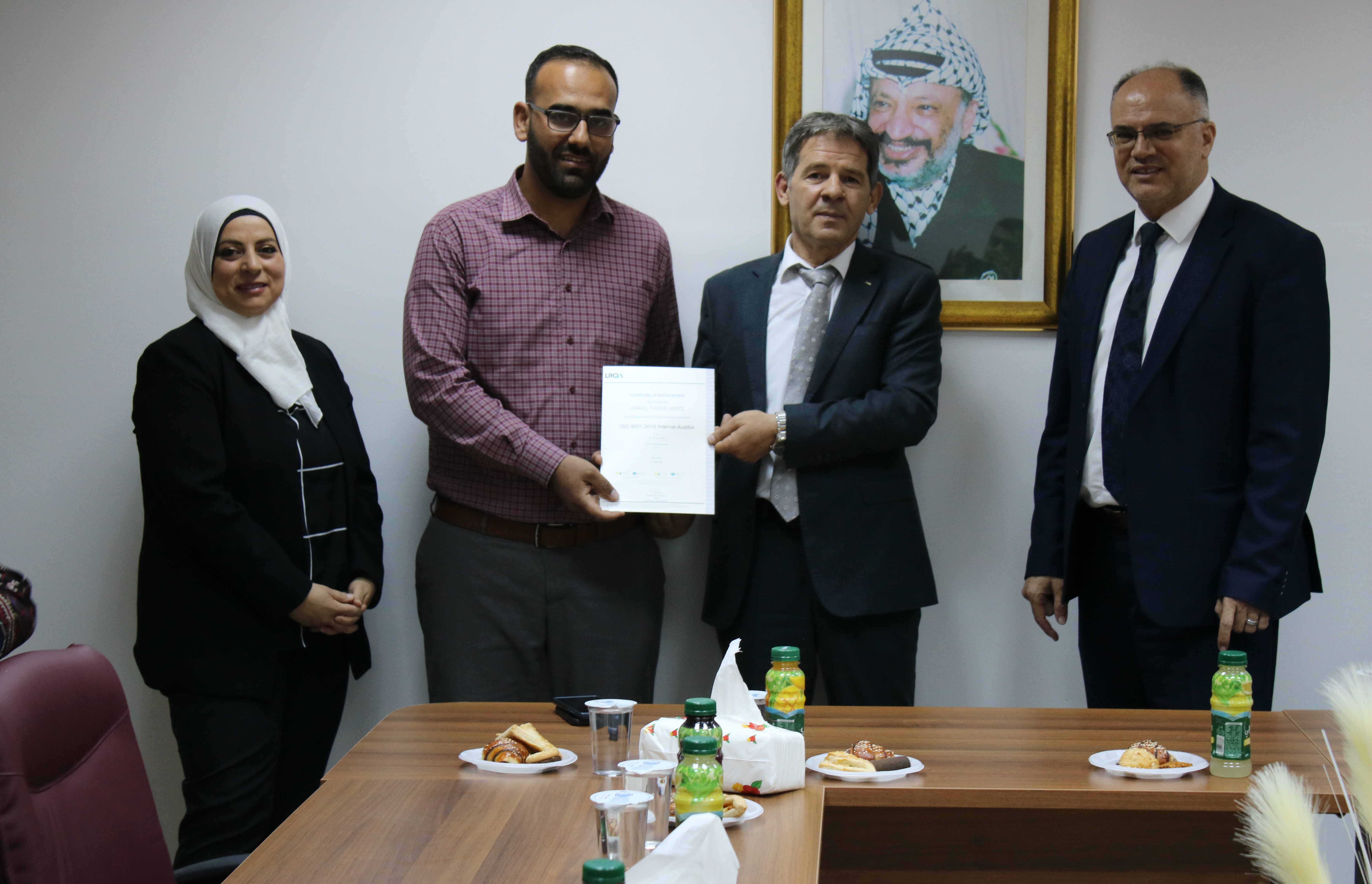 "Graduation of a training course in the field of internal auditing on quality management systems ."
